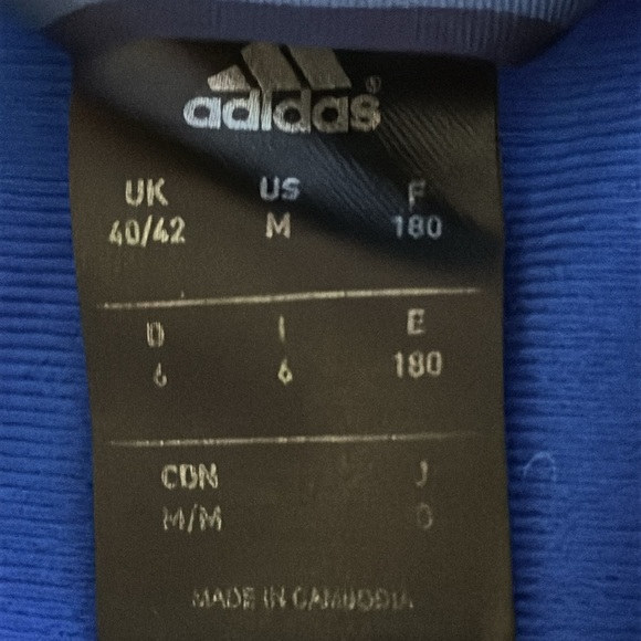 Men’s Adidas 3 stripes Full-zip Polyester Track Jacket Size Medium - Picture 6 of 6